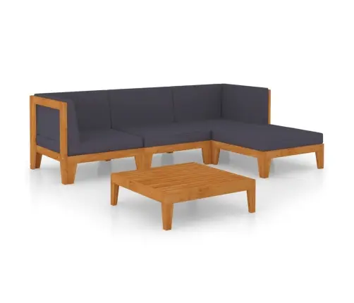 5-Daļīgs Dārza Atpūtas Mēbeļu Komplekts, Akācijas Masīvkoks Vidaxl