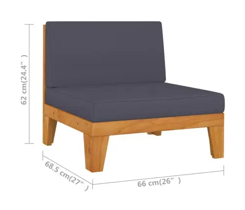 5-Daļīgs Dārza Atpūtas Mēbeļu Komplekts, Akācijas Masīvkoks Vidaxl