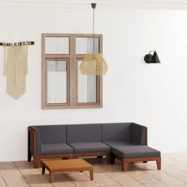 5-Daļīgs Dārza Atpūtas Mēbeļu Komplekts, Akācijas Masīvkoks Vidaxl