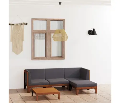 5-Daļīgs Dārza Atpūtas Mēbeļu Komplekts, Akācijas Masīvkoks Vidaxl