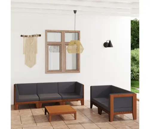 6-Osaline Aiadiivani Komplekt Patjadega, Akaatsiapuit