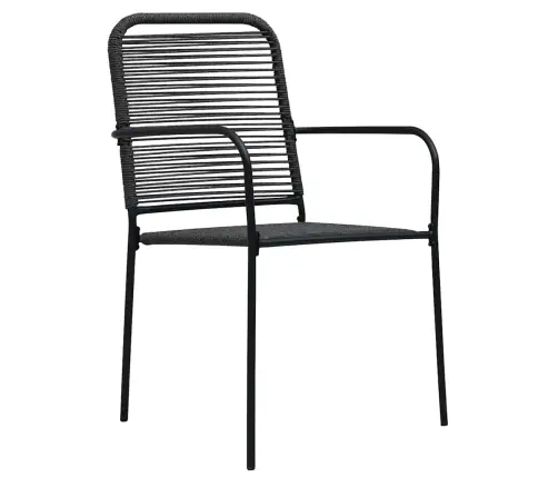 Sodo Valgomojo Komplektas, 5 Dalių, Juodas, Virvė Ir Plienas