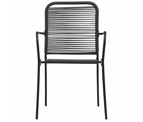 Sodo Valgomojo Komplektas, 5 Dalių, Juodas, Virvė Ir Plienas