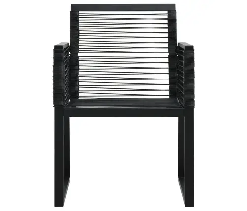 5-Daļīgs Dārza Mēbeļu Komplekts, Pvc Rotangpalma, Melns Vidaxl