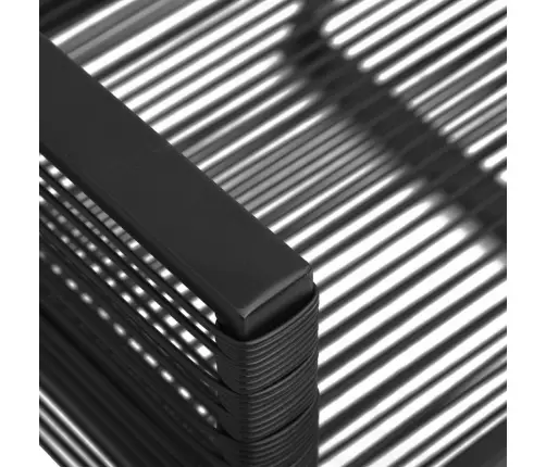 5-Daļīgs Dārza Mēbeļu Komplekts, Pvc Rotangpalma, Melns Vidaxl