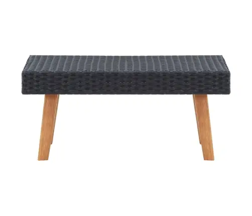 Poilsio Komplektas Su Pagalvėmis, 2 Dalių, Juodas, Poliratanas