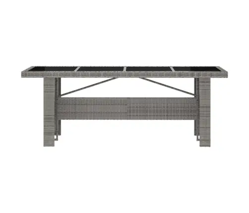 9-Daļīgs Dārza Mēbeļu Komplekts Ar Matračiem, Pelēks Pe Pinums Vidaxl