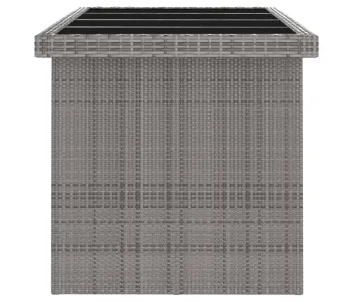 9-Daļīgs Dārza Mēbeļu Komplekts Ar Matračiem, Pelēks Pe Pinums Vidaxl