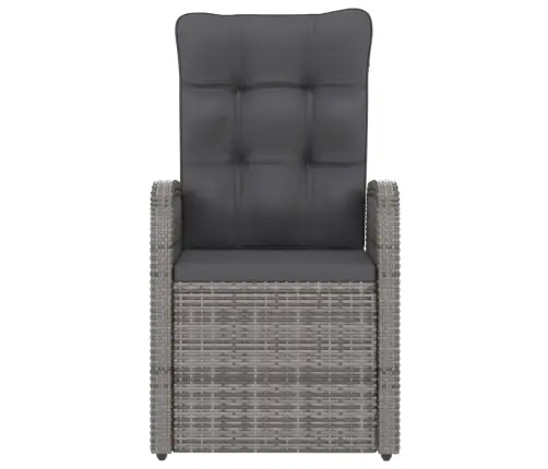 7-Osaline Õue Söögimööbli Komplekt Patjadega, Polürotang, Hall