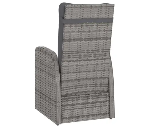 7-Osaline Õue Söögimööbli Komplekt Patjadega, Polürotang, Hall