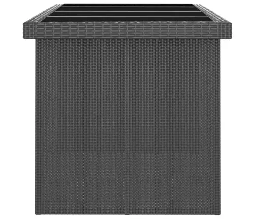 7-Daļīgs Dārza Mēbeļu Komplekts, Matrači, Melna Pe Rotangpalma Vidaxl