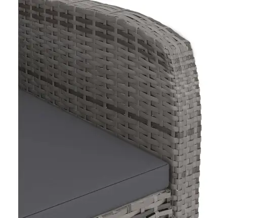 11-Osaline Aiamööblikomplekt Patjadega, Polürotang, Hall