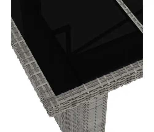 11-Osaline Aiamööblikomplekt Patjadega, Polürotang, Hall