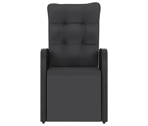 11-Daļīgs Dārza Mēbeļu Komplekts, Matrači, Melna Pe Rotangpalma Vidaxl