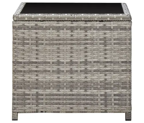 3-Osaline Aiamööblikomplekt Patjadega, Polürotang, Hall