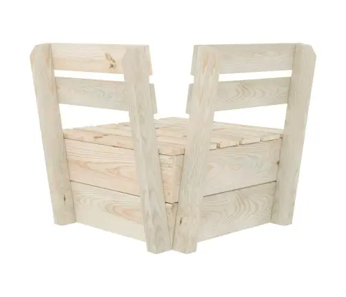 Palešu Stūra Dīvāns, Moduļveida, Impregnēts Egles Koks Vidaxl