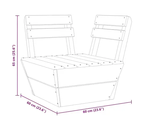 Palešu Stūra Dīvāns, Moduļveida, Impregnēts Egles Koks Vidaxl