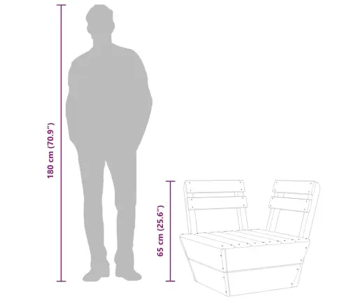 Palešu Stūra Dīvāns, Moduļveida, Impregnēts Egles Koks Vidaxl