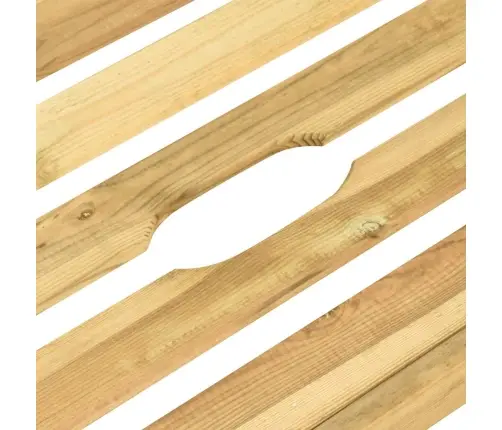 Divvietīgs Sauļošanās Zvilnis, Zaļi Impregnēts Priedes Koks Vidaxl