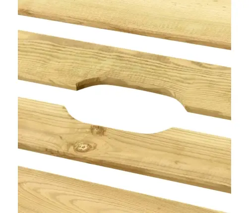 Sauļošanās Zvilnis Ar Galdiņu, Zaļi Impregnēts Priedes Koks Vidaxl