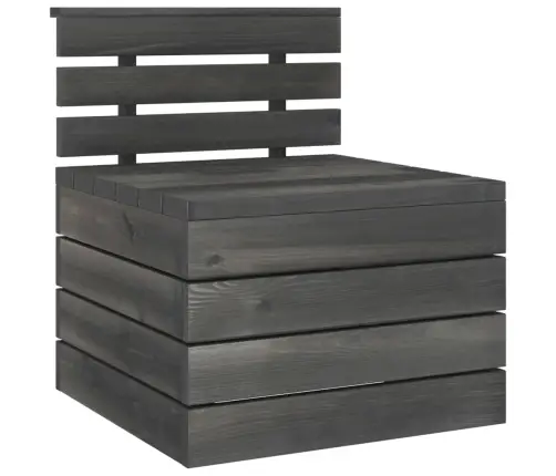 2-Daļīgs Dārza Palešu Mēbeļu Komplekts, Priedes Koks, Pelēks Vidaxl