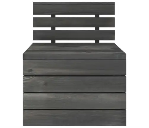 2-Daļīgs Dārza Palešu Mēbeļu Komplekts, Priedes Koks, Pelēks Vidaxl