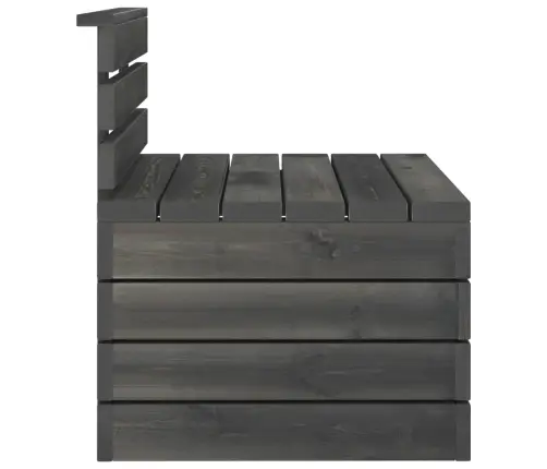 2-Daļīgs Dārza Palešu Mēbeļu Komplekts, Priedes Koks, Pelēks Vidaxl