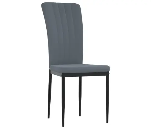 Virtuves Krēsli, 2 Gab., Tumši Pelēks Samts Vidaxl