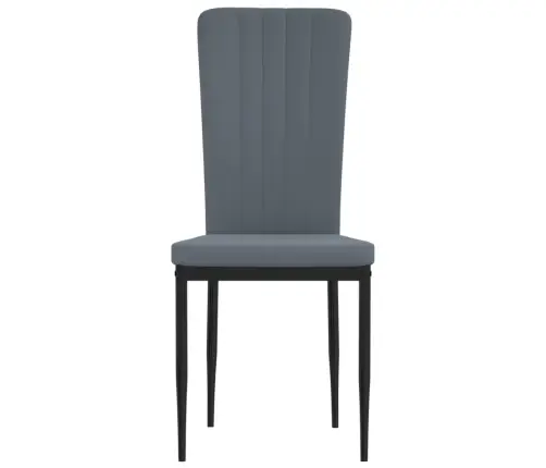 Virtuves Krēsli, 2 Gab., Tumši Pelēks Samts Vidaxl
