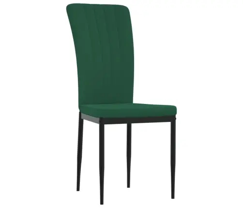 Valgomojo Kėdės, 2Vnt., Tamsiai Žalios Spalvos, Aksomas