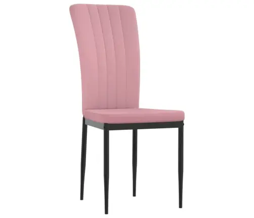 Virtuves Krēsli, 2 Gab., Rozā Samts Vidaxl