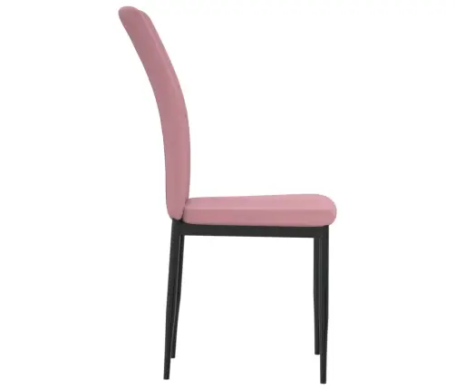 Virtuves Krēsli, 2 Gab., Rozā Samts Vidaxl
