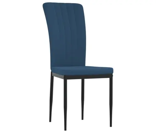 Virtuves Krēsli, 4 Gab., Zils Samts Vidaxl