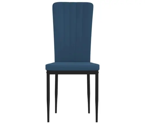 Virtuves Krēsli, 4 Gab., Zils Samts Vidaxl