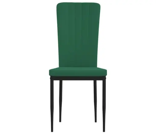 Virtuves Krēsli, 4 Gab., Tumši Zaļš Samts Vidaxl