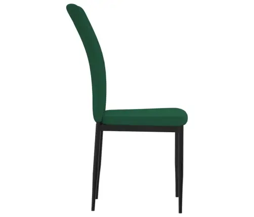 Virtuves Krēsli, 4 Gab., Tumši Zaļš Samts Vidaxl