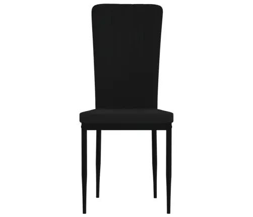 Virtuves Krēsli, 4 Gab., Melns Samts Vidaxl