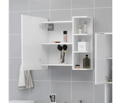 Vannasistabas Spoguļskapītis, Balts, 62,5X20,5X64 Cm Vidaxl