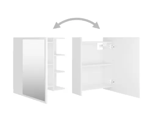 Vannasistabas Spoguļskapītis, Balts, 62,5X20,5X64 Cm Vidaxl