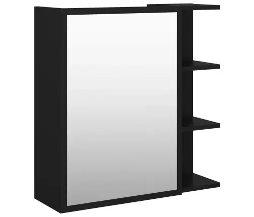 Vannitoa Peeglikapp Must 62,5X20,5X64 Cm Tehispuit