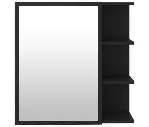 Vannitoa Peeglikapp Must 62,5X20,5X64 Cm Tehispuit