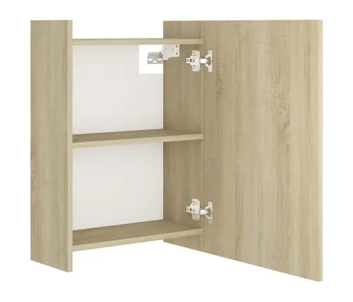 Vannasistabas Spoguļskapītis, Ozolkoka Krāsa, 62,5X20,5X64 Cm Vidaxl