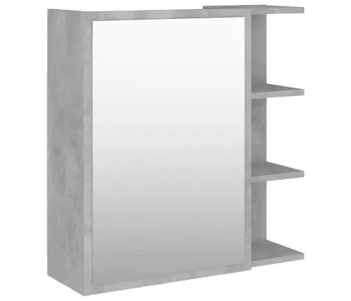 Vannitoa Peeglikapp Betoonhall 62,5X20,5X64 Cm Tehispuit