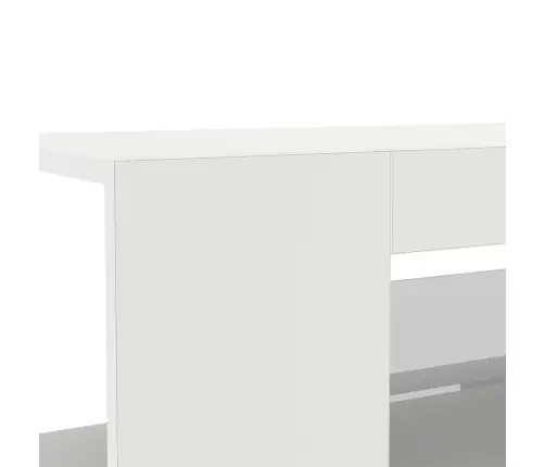 Televizoriaus Spintelė Su Led Apšvietimu, Balta, 90X39X30Cm