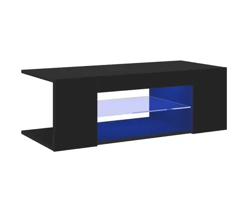 Tv Galdiņš Ar Led Lampiņām, 90X39X30 Cm, Melns Vidaxl