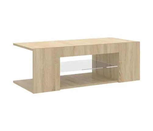 Tv Galdiņš Ar Led Lampiņām, 90X39X30 Cm, Ozolkoka Vidaxl