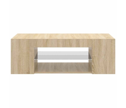 Tv Galdiņš Ar Led Lampiņām, 90X39X30 Cm, Ozolkoka Vidaxl