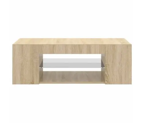 Tv Galdiņš Ar Led Lampiņām, 90X39X30 Cm, Ozolkoka Vidaxl