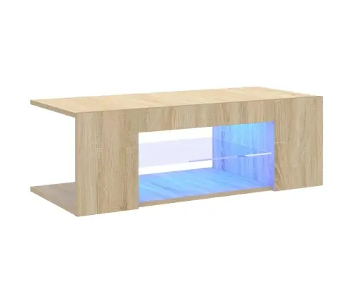 Tv Galdiņš Ar Led Lampiņām, 90X39X30 Cm, Ozolkoka Vidaxl