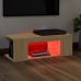 Tv Galdiņš Ar Led Lampiņām, 90X39X30 Cm, Ozolkoka Vidaxl